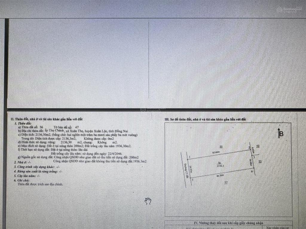 Đất ngay núi chứa chan, 2136,3 m2, giá cực thấp