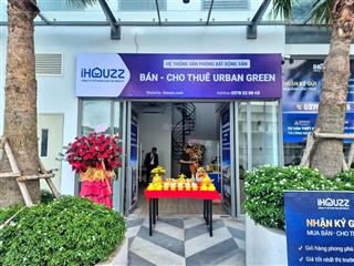 Bán urban green 2 phòng ngủ 6 tỷ 82m2 công chứng ngay, có nội thất, tầng 15, view lk81, view sông