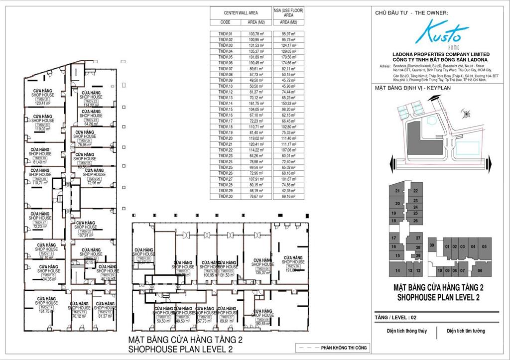 Cho thuê mặt bằng 85m2 shophouse urban green hoàn thiện, miễn phí 1 tháng, giá cố định 2 năm