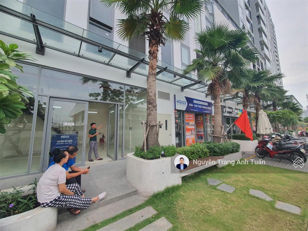 Cho thuê mặt bằng 85m2 shophouse urban green hoàn thiện, miễn phí 1 tháng, giá cố định 2 năm