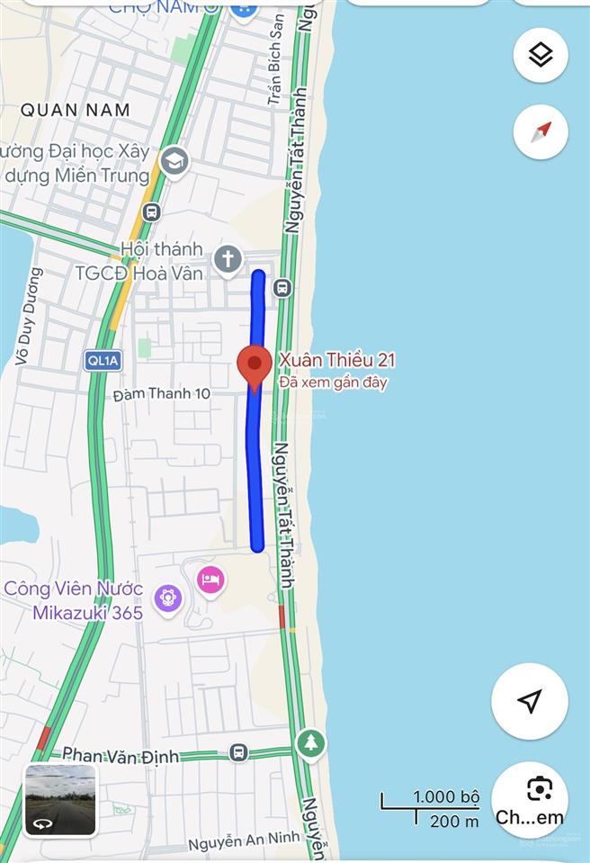 Bán lô biệt thự xuân thiều 21  sát nguyễn tất thành  tp đà nẵng  404m2 giá 17 tỉ tl