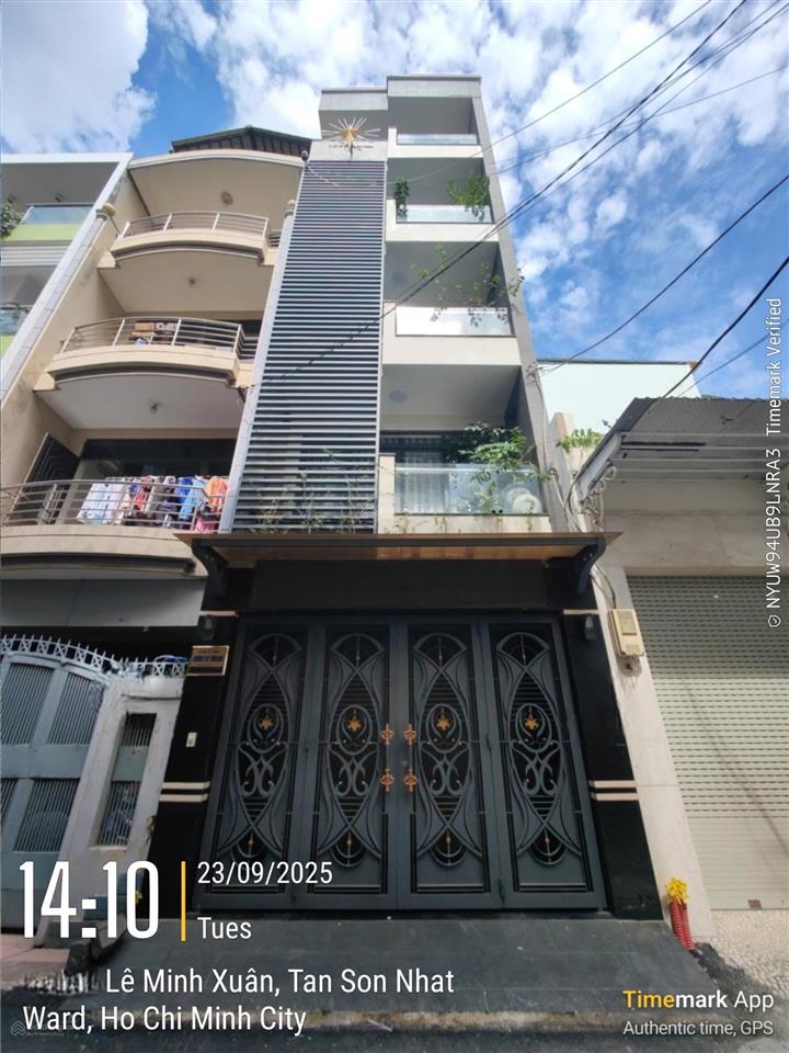 Ngay bắc hải, lữ gia. nhà 5 tầng (4,6x17m) nội thất cao cấp hẻm nhựa 7m sát mặt tiền lý thường kiệt