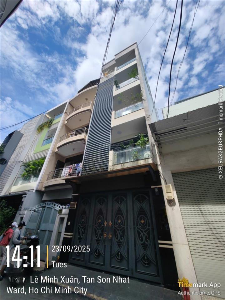 Ngay bắc hải, lữ gia. nhà 5 tầng (4,6x17m) nội thất cao cấp hẻm nhựa 7m sát mặt tiền lý thường kiệt