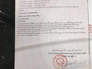 Bán lô đất đường thới tam thôn 6. hẻm trước nhà 8m. dân cư đông.  0832 369 ***