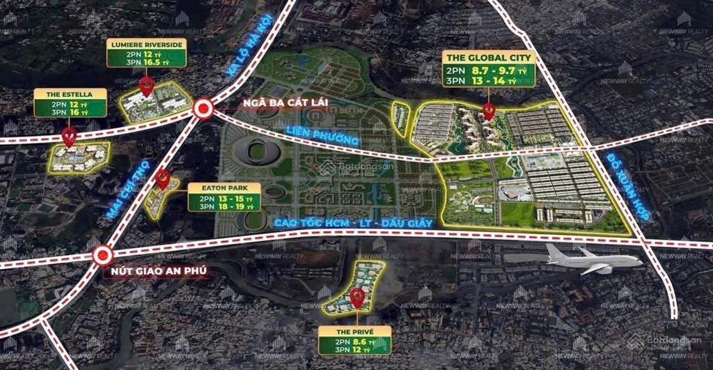 Masteri park place 3pn dt 97m2 dự án global city q2, giá 14,51 tỷ