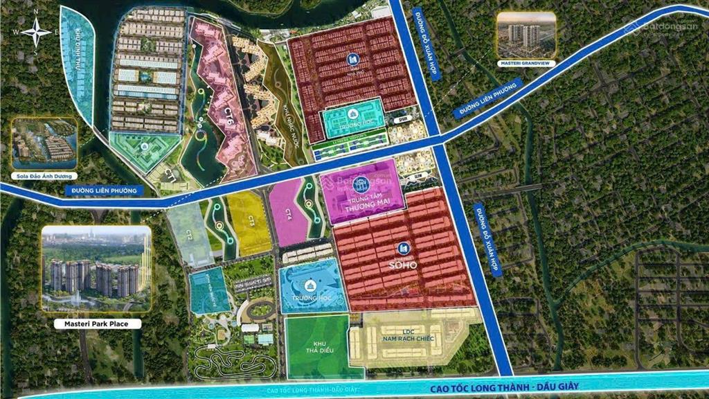 Masteri park place 3pn dt 97m2 dự án global city q2, giá 14,51 tỷ