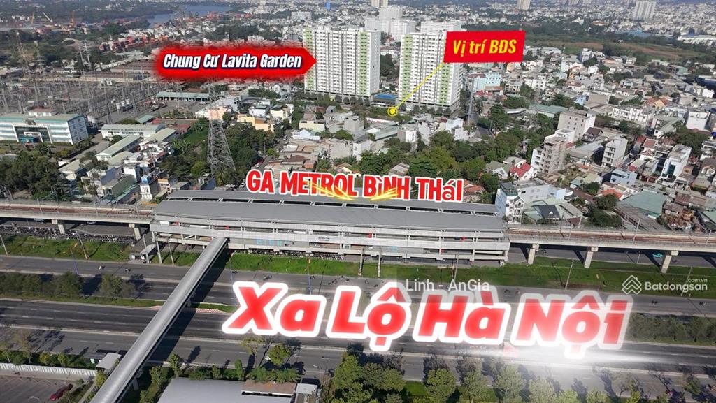 Đất góc 2 mặt 12x27m 316m2 đối diện lavita garden, cách ga metro bình thái 100m xây hầm 6 tầng