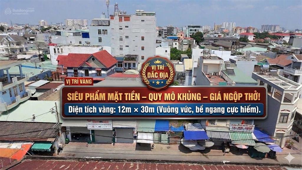 Đất xây chdv 308m2 mặt tiền chợ tây hòa  ngang 12m hiếm có xây hầm 7 tầng