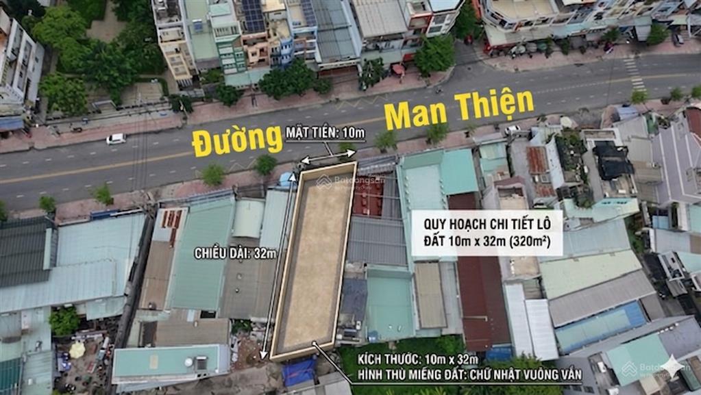Siêu phẩm đất 10x32 mặt tiền man thiện, tăng nhơn phú a, q9 (tp thủ đức)