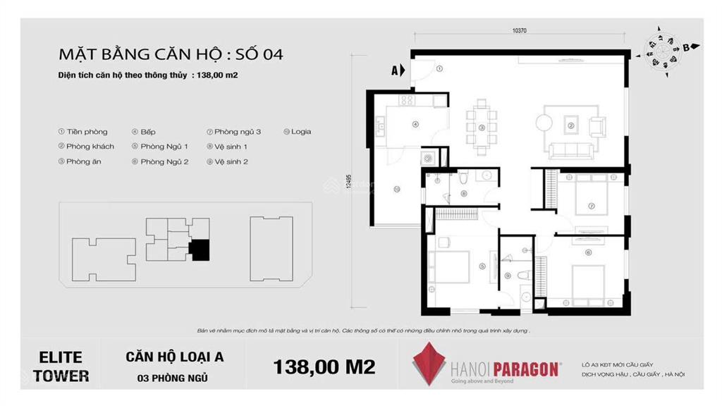Bán căn hộ 2 phòng ngủ hà nội paragon 90,1m giá chỉ 8,3 tỷ
