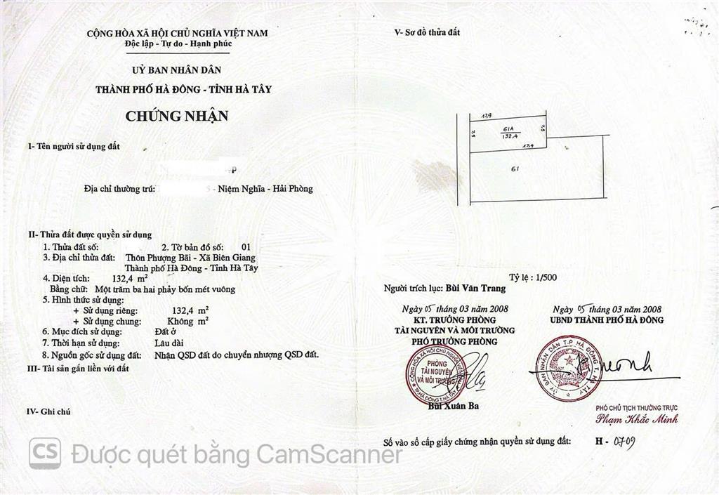 Bán lô đất tại biên giang hà đông. giá chưa đến 40tr /m2