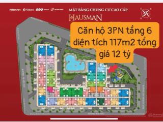 Căn hộ 3pn 117m2 view công viên, giá 12 tỷ ck 13,5%, htls 15t, toà hausman đại mỗ tt hành chính mới