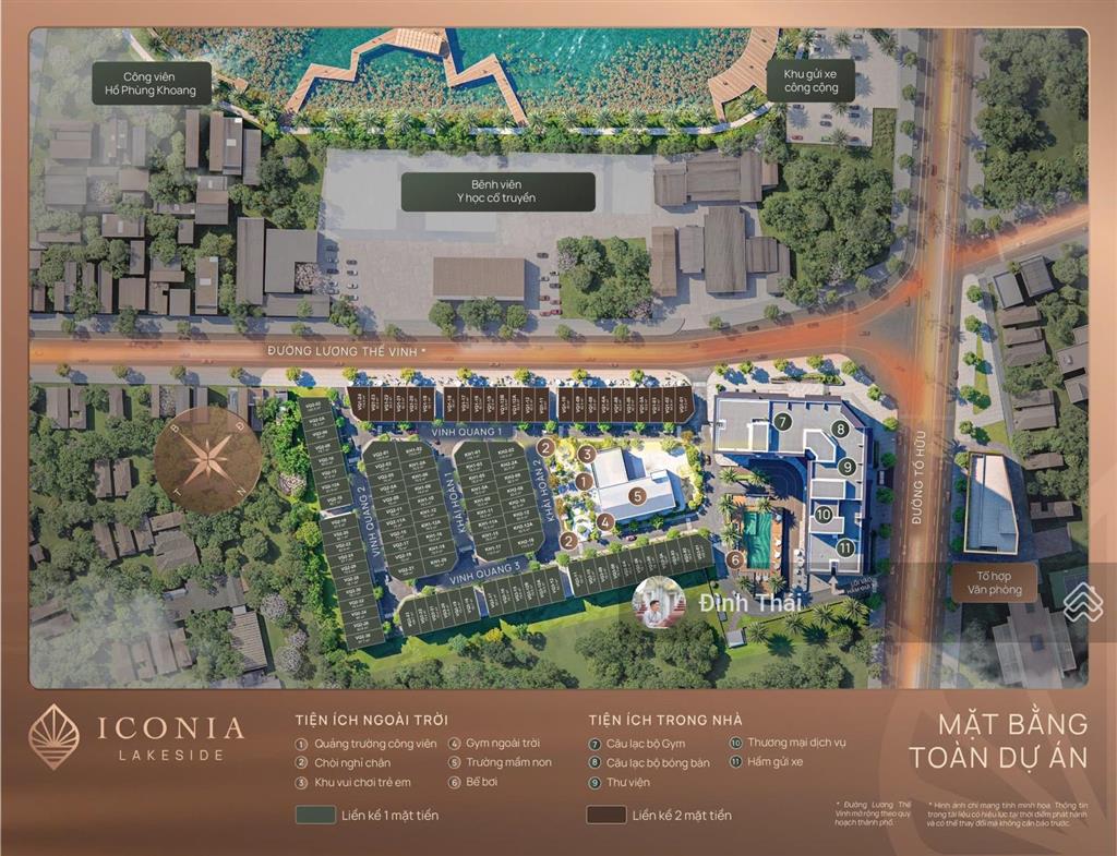 Shophouse lk iconia lakeside dt 75m2*3,5t*5m giá từ 385tr/m2, cam kết cho thuê 35%, miễn dv 10 năm