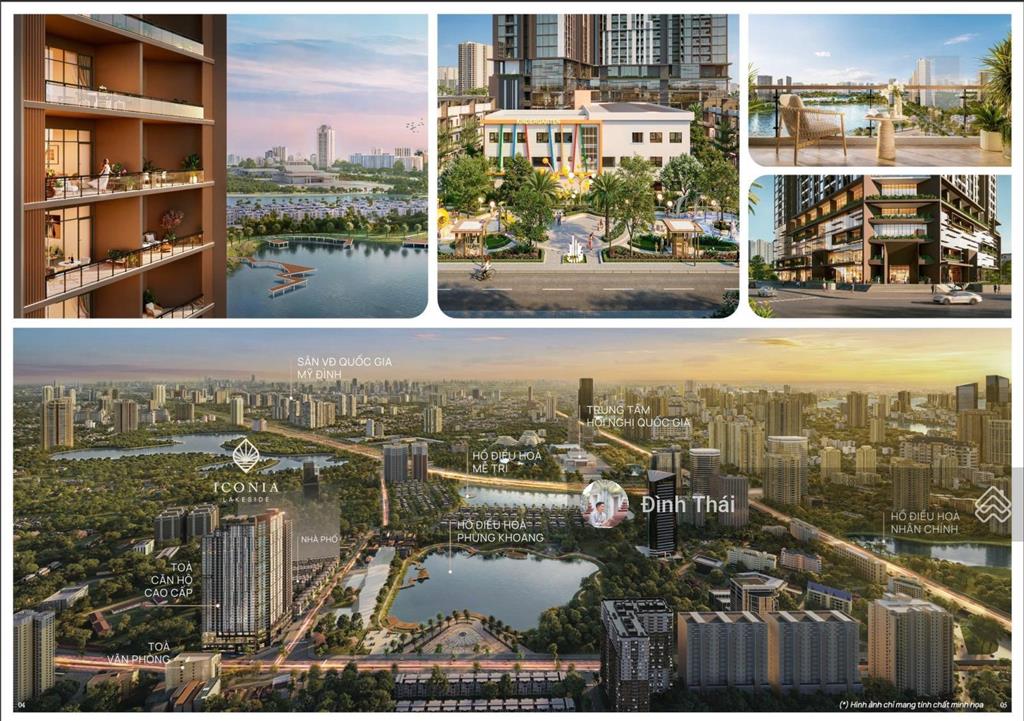 Shophouse lk iconia lakeside dt 75m2*3,5t*5m giá từ 385tr/m2, cam kết cho thuê 35%, miễn dv 10 năm