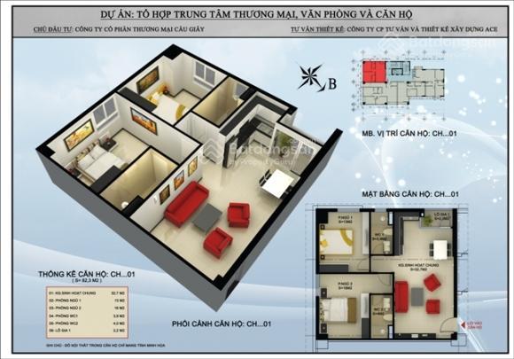 Bán căn hộ cầu giấy 75m² sổ hồng chính chủ