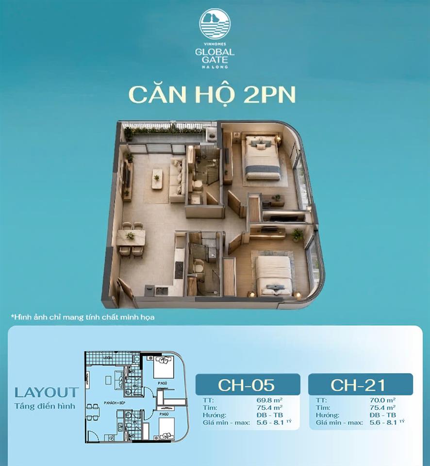 Chính thức chào bán đợt 1 Tòa G2 (25 tầng) – Căn 2PN góc (70m2) chuẩn sống Wellness