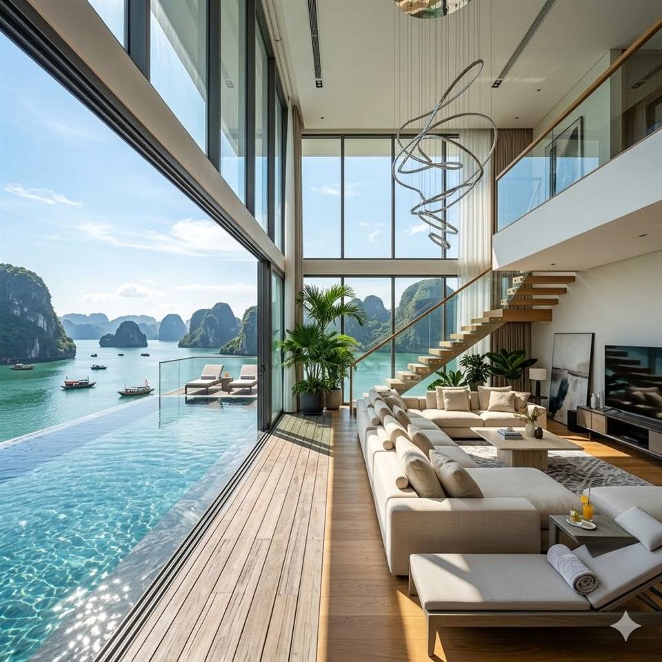 NGẮM VỊNH HẠ LONG - HỒ NHẠC NƯỚC - PHÁO HOA  VỚI  CĂN GÓC 3PN 106M² TẠI PRIMA BAY TRÁI