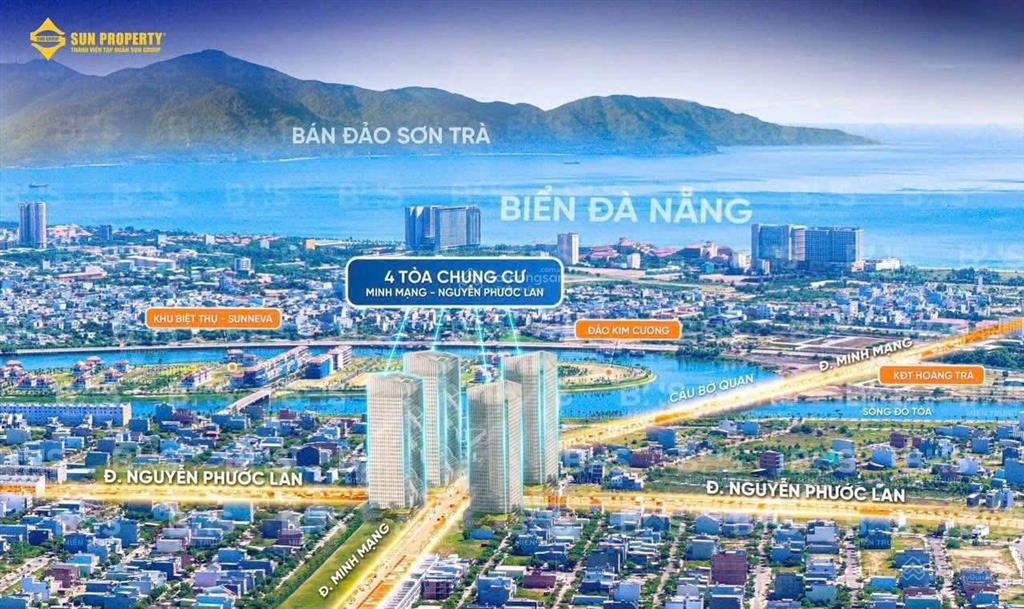 Căn hộ sungroup trung tâm tp đà nẵng (view biển, view sông). giá 2tỷ2 (full giá)