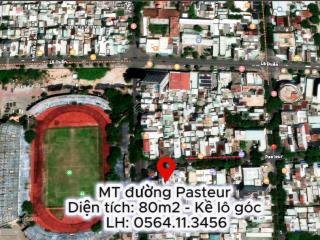 [ chính chủ ] bán lô đất sát góc 80m² đường pasteur, trung tâm tp đà nẵng.