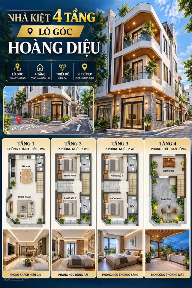 Nhà kiệt hoàng diệu 4 tầng (hải châu, đà nẵng).