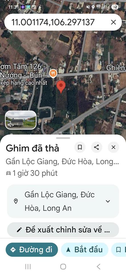 Sang nhượng gấp lô đất tại mặt tiền đường đt821  xã an ninh  tây ninh (lộc giangđức hòalong an)