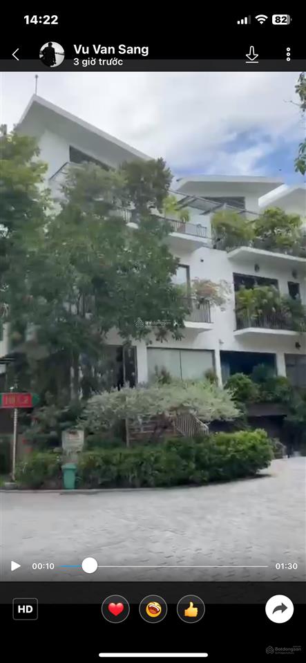 Cho thuê biệt thự vip khai sơn hill, long biên 323m2 lô góc spa vp