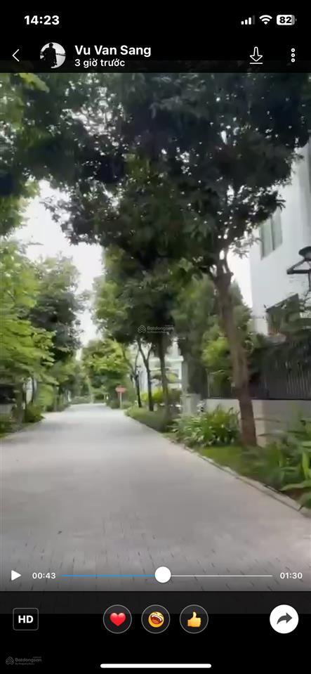Cho thuê biệt thự vip khai sơn hill, long biên 323m2 lô góc spa vp