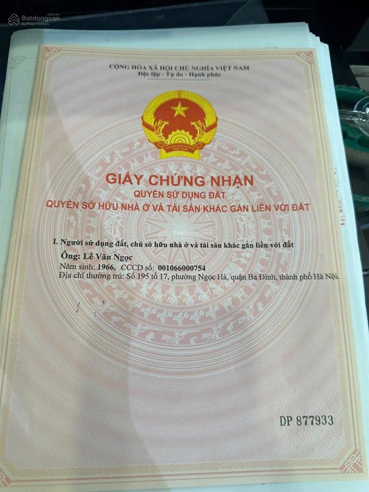Nhà 7t thang máy ngõ giang văn minh  đội cấn ngõ 3m dt 68m2 giá 22,2 tỷ.