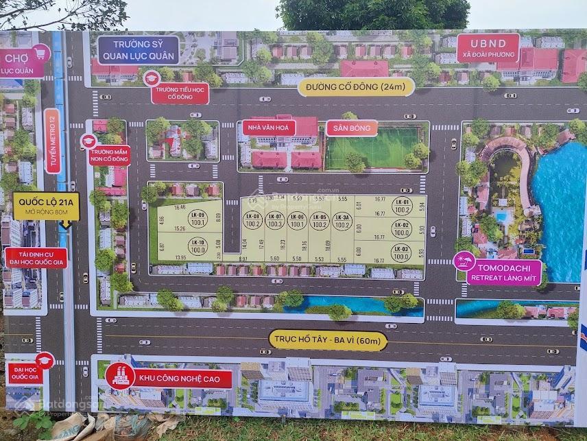Bán đất đồng trạng hòa lạc , 45 triệu / m2, 100m2, sổ đỏ đầy đủ, giá siêu hời