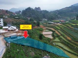 Bán đất sapa view đẹp làm quán cafe, khách sạn, dt 750 m2, chỉ 5.6 tỷ, bao giấy phép xd