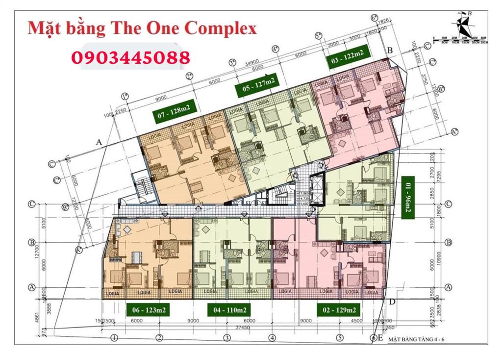 Bán chcc the one complex số 1 định công, giá rẻ nhất thị trường căn góc dt 129m2 3pn 3wc