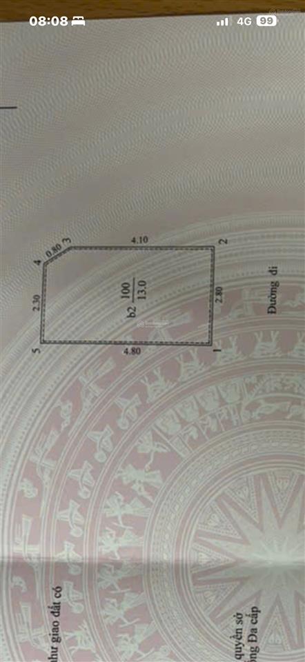 Siêu hiếm 3,99 tỷ sổ đỏ riêng mặt ngõ phố tôn đức thắng gần phố, ngõ 3 gác, dt 13/18m mt 3m