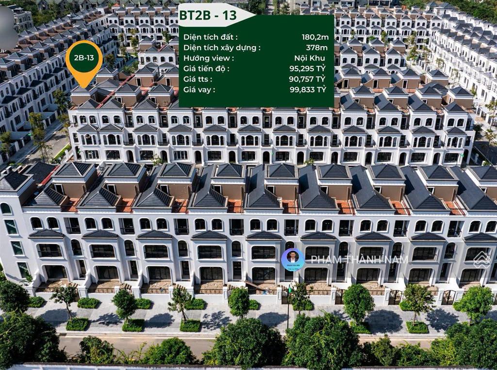 Bán gấp siêu vip căn góc 180,2m2 vị trí trung tâm dự án gia by kita