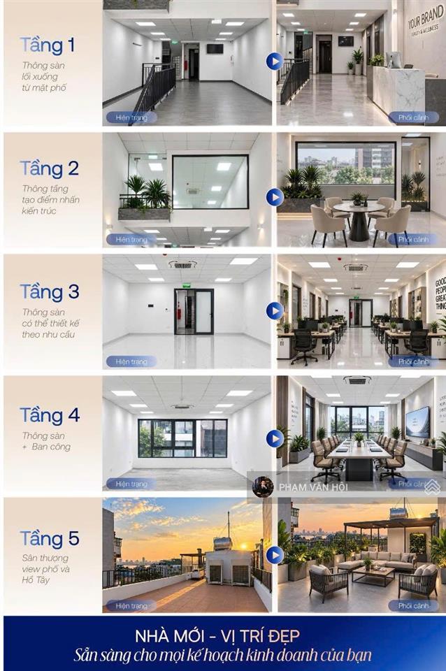 Cho thuê tòa văn phòng mặt phố yên phụ tây hồ hà nội dt 85m2  xây 6 tầng thang máy  pccc đầy đủ