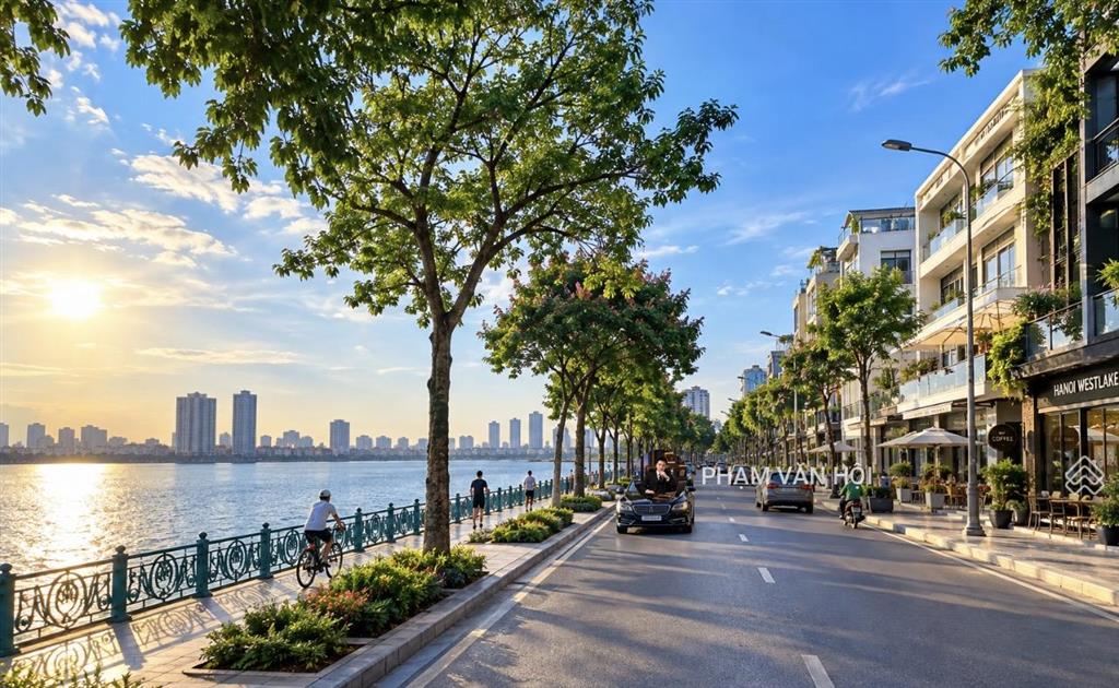Cho thuê nhà mặt phố nguyễn đình thi, mặt hồ tây, 160m, mt 10m, 4 tầng, giá 120 triệu/tháng
