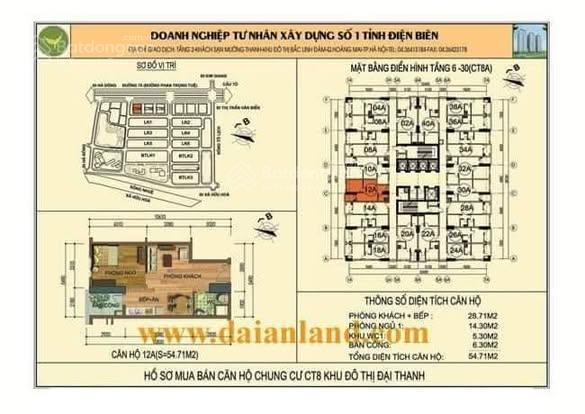 Bán căn hộ chung cư 60m2, 2pn, 2wc, giá 2,85 tỷ tại ct8a đại thanh  xã đại thanh, kđt đại thanh