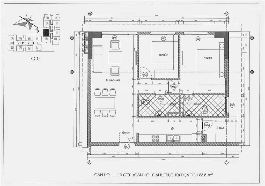 Bán căn hộ chung cư 78.5 m2, 2pn, 2wc, giá 5,50 tỷ tại ct2 chung cư viện, chung cư viện 103, hà đôn