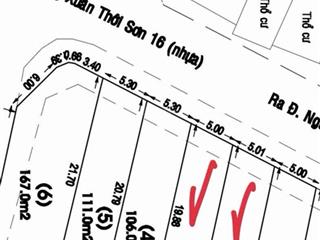 Bán đất mặt tiền đường xuân thới sơn 16 hóc môn.