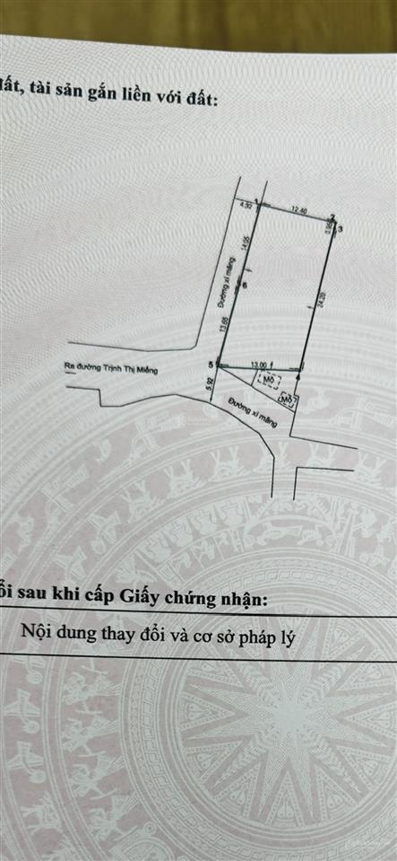 Bán đất tại hẻm xe tải thông đường trịnh thị miếng, 11,5 tỷ, 331 m2, đẹp, nhiều tiện ích