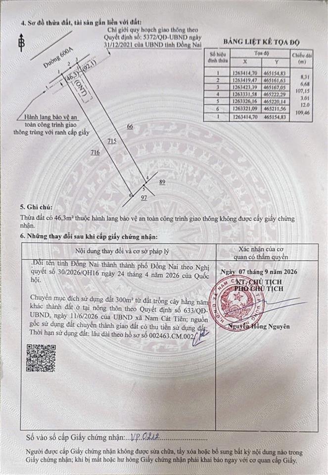 Bán đất cổng khu du lịch nam cát tiên, huyện tân phú, 9 tỷ, 1600 m2