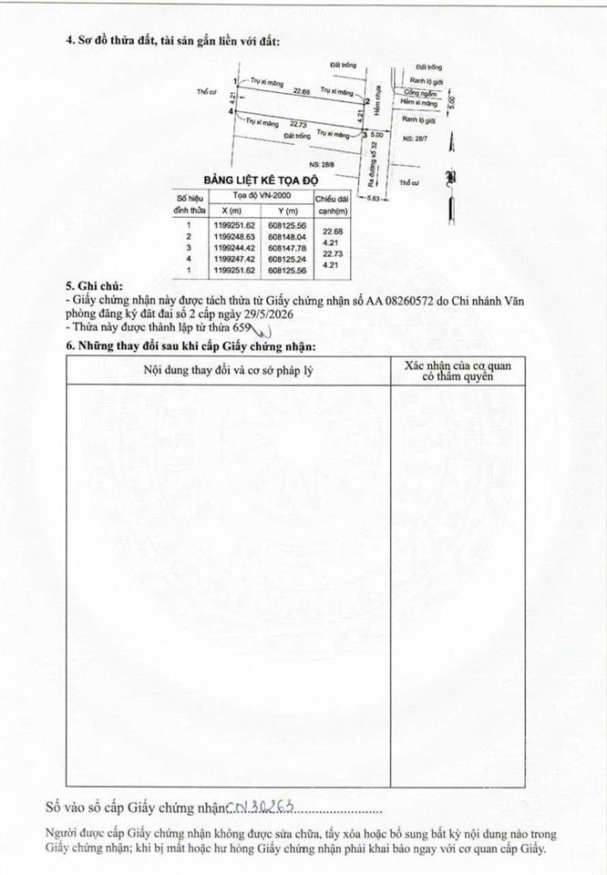 Linh đông 5,8 tỷ cho 95 m² full thổ ngang 4,2m nhựa 5m