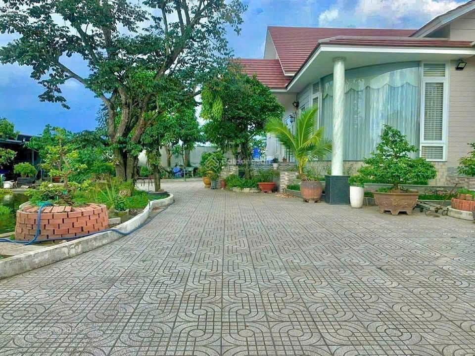 Nhà vườn hoàn thiện đẹp, 943m2 (3 phòng ngủ, sẵn nhà, vườn cây, ao cá, cách ql1a chỉ 1.5km