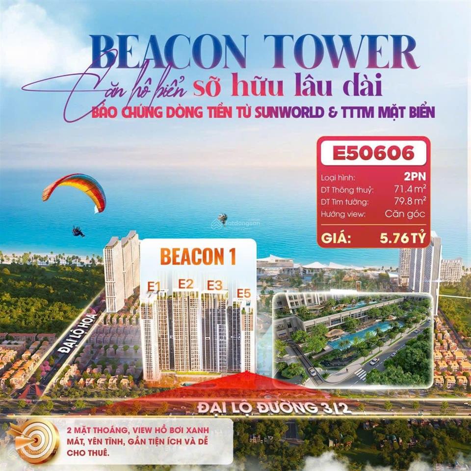 Cần bán căn góc 2 phòng ngủ gđ1 mua trực tiếp sun group giá gốc, tt chỉ 1,4 tỷ đến khi nhận nhà