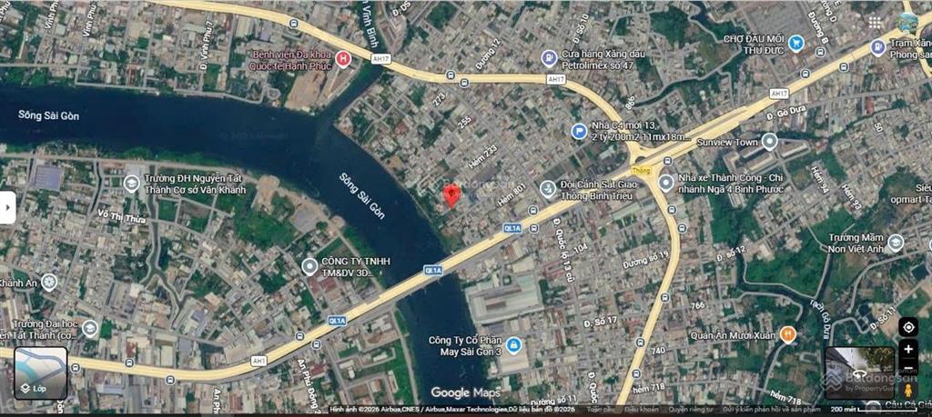 Bán gấp 4200m2 đất view sông sài gòn vào theo quốc lộ 13, quận thủ đức, sổ hồng riêng 70 tỷ