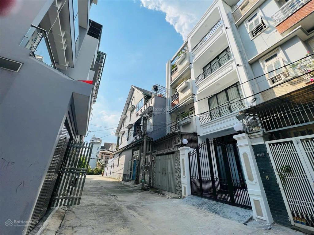 Hàng hiếm khu bên sông hbc, nhà 64m 4 tầng hẻm xe hơi né nhau, khu đồng bộ.
