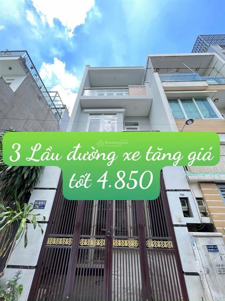 Nhà 1 trệt 2 lầu 125m sàn 3pn hẻm xe hơi chỉ 4,85 tỷ