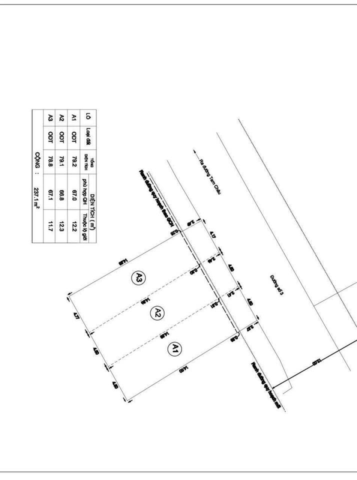 Lô f0 mặt tiền đường số 3 tam bình 80m2 ngang 4,5m