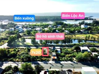 Đất ven biển lộc an  view hồ sinh thái, mặt tiền đường nhựa lớn, hướng đông nam, cách biển 500m