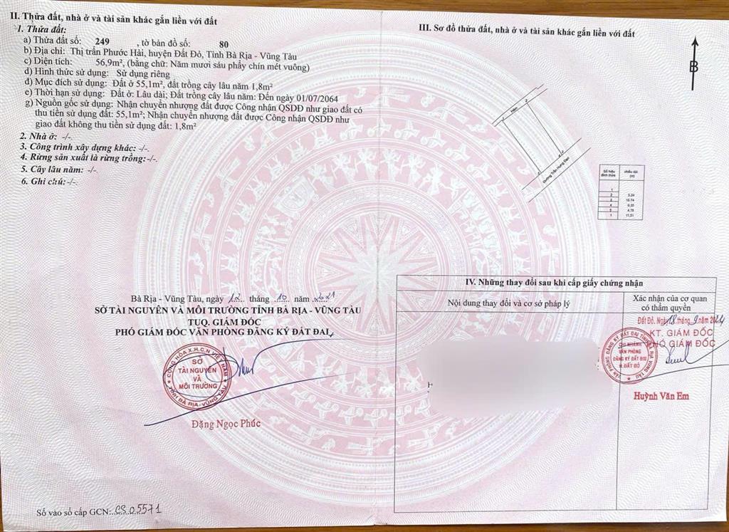 Bán lô liền kề mặt tiền bờ kè phước hải (trần hưng đạo). dt 48,3 m2 đang làm homestay