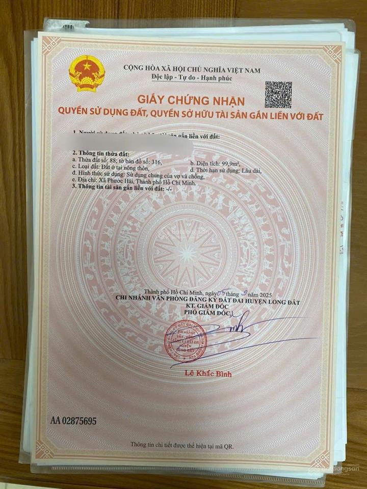 Bán đất mặt tiền đường phạm ngọc thạch, trong tái định cư phước hải. cách bãi tắm, chợ chỉ 500m
